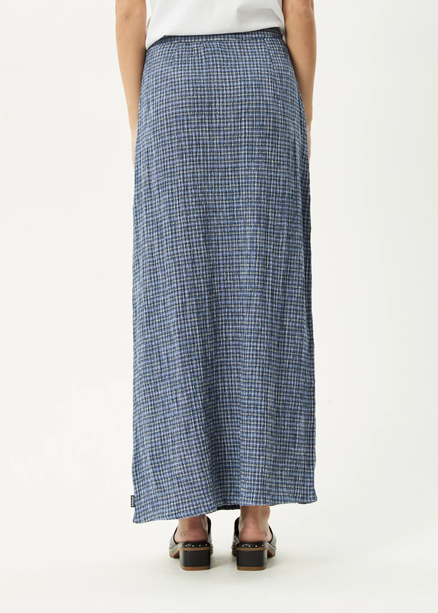 AFENDS Womens Lita - Seersucker Maxi Skirt - Shipwreck Marlin - Image 12