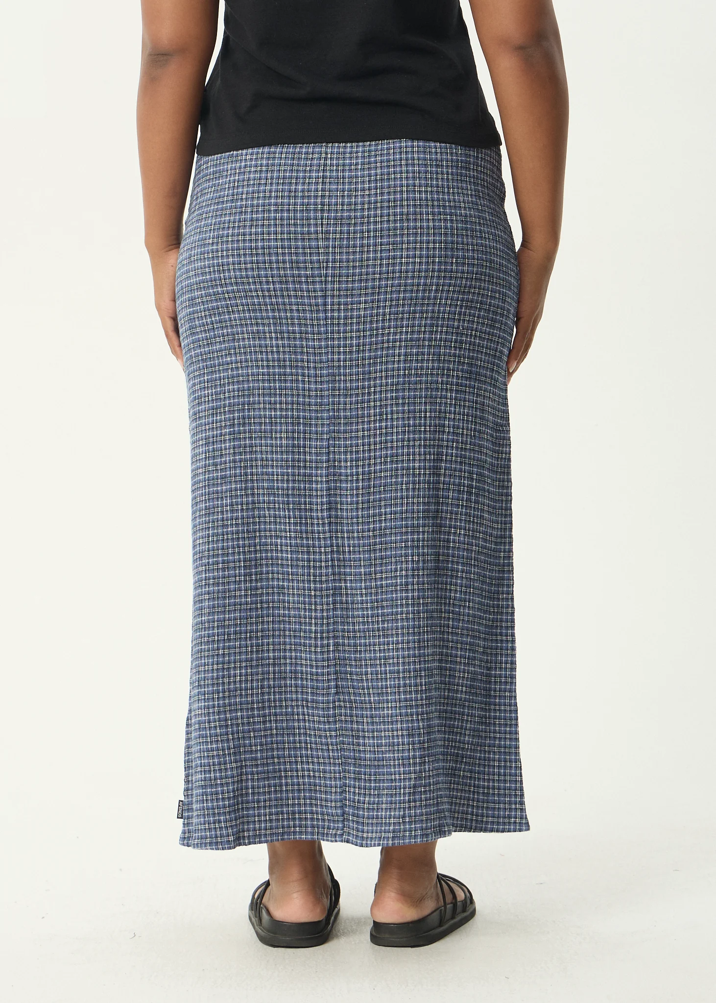AFENDS Womens Lita - Seersucker Maxi Skirt - Shipwreck Marlin - Image 13