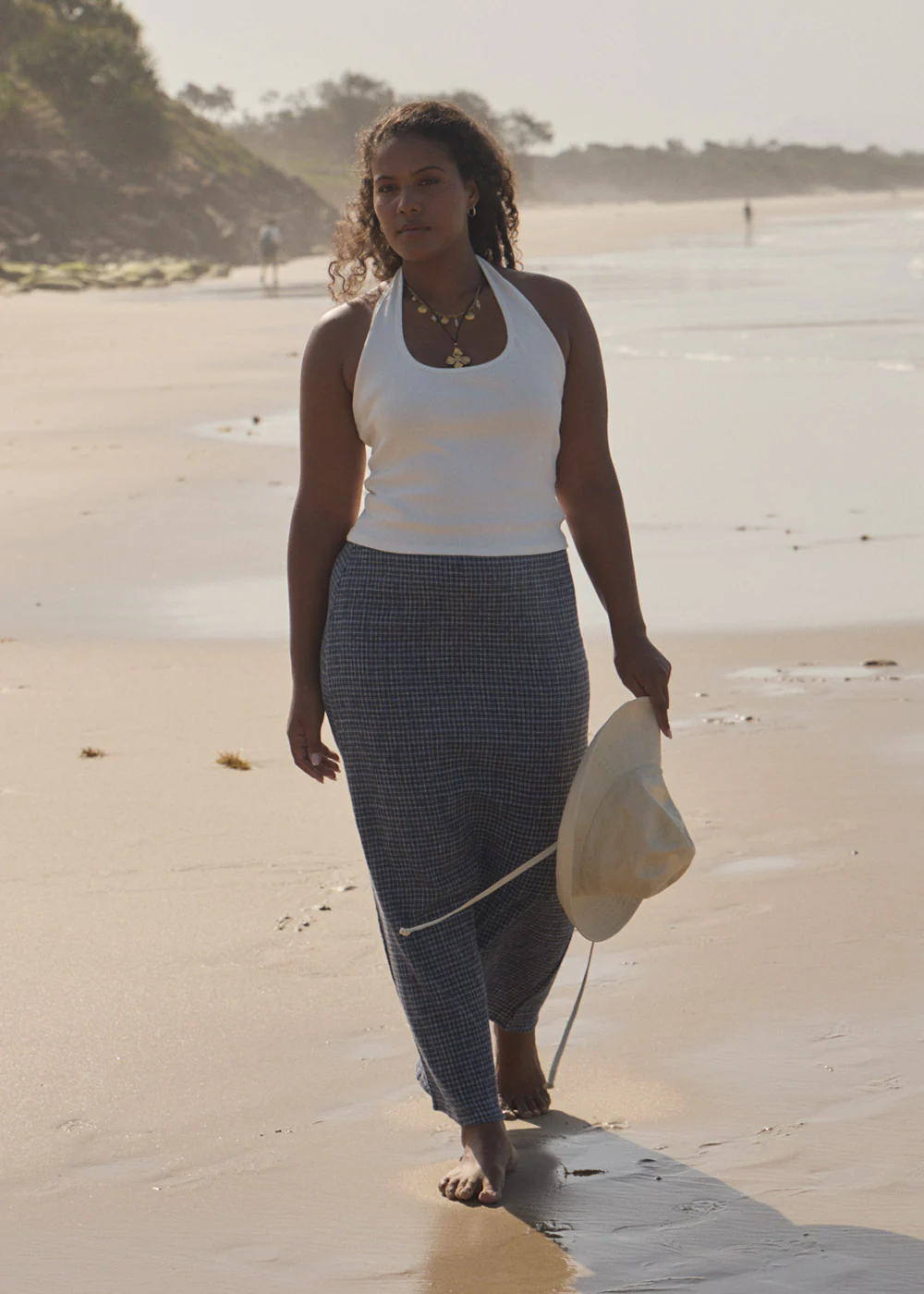 AFENDS Womens Lita - Seersucker Maxi Skirt - Shipwreck Marlin - Image 9