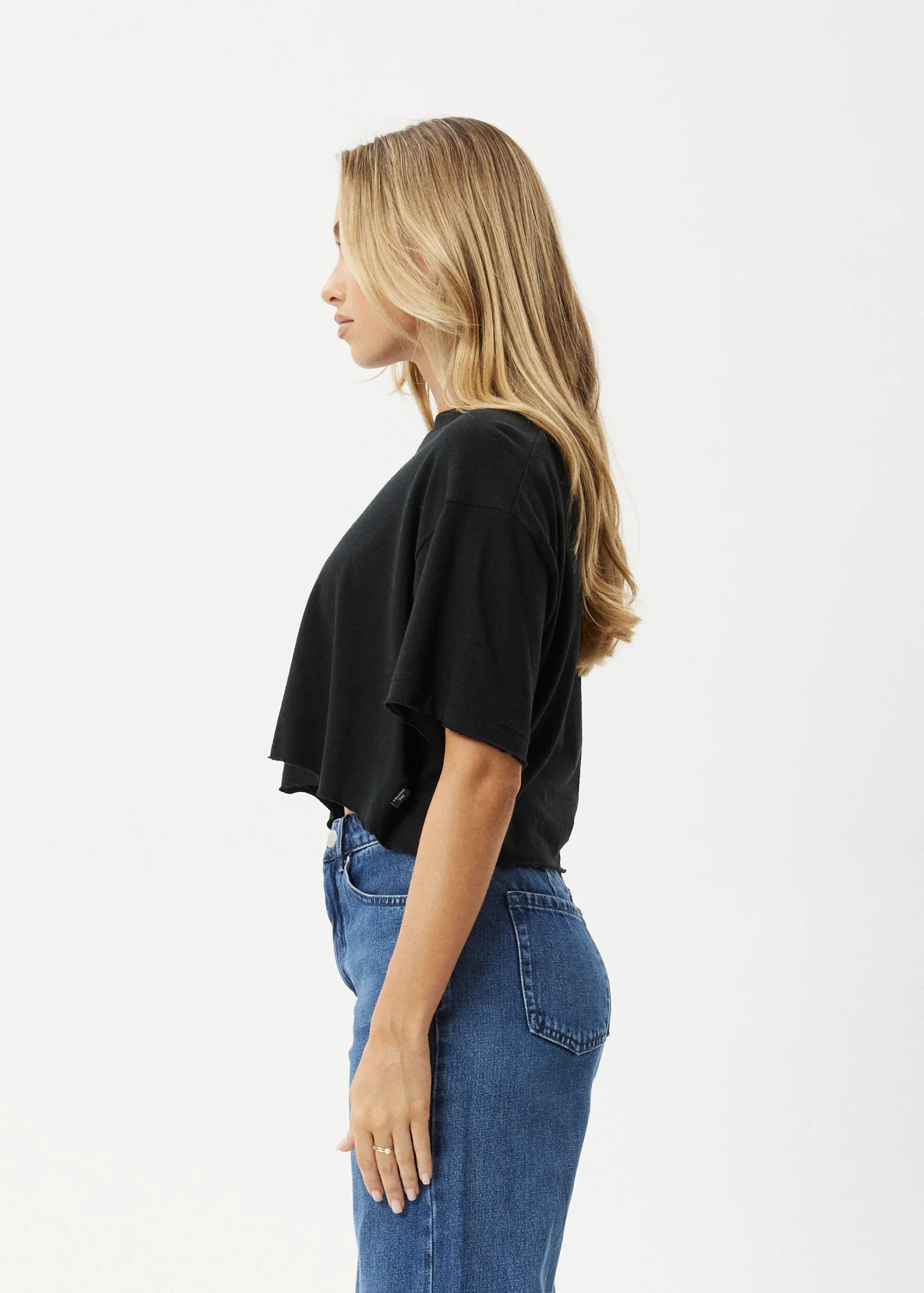 AFENDS Womens Slay Cropped - Oversized Tee - Black - Image 4