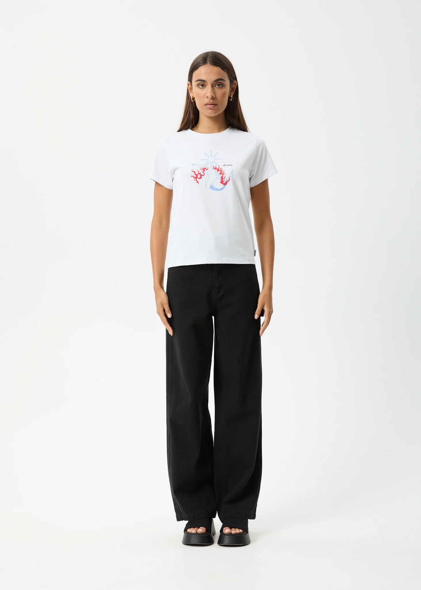 AFENDS Womens Sun Siren - Regular Tee - White - Image 6