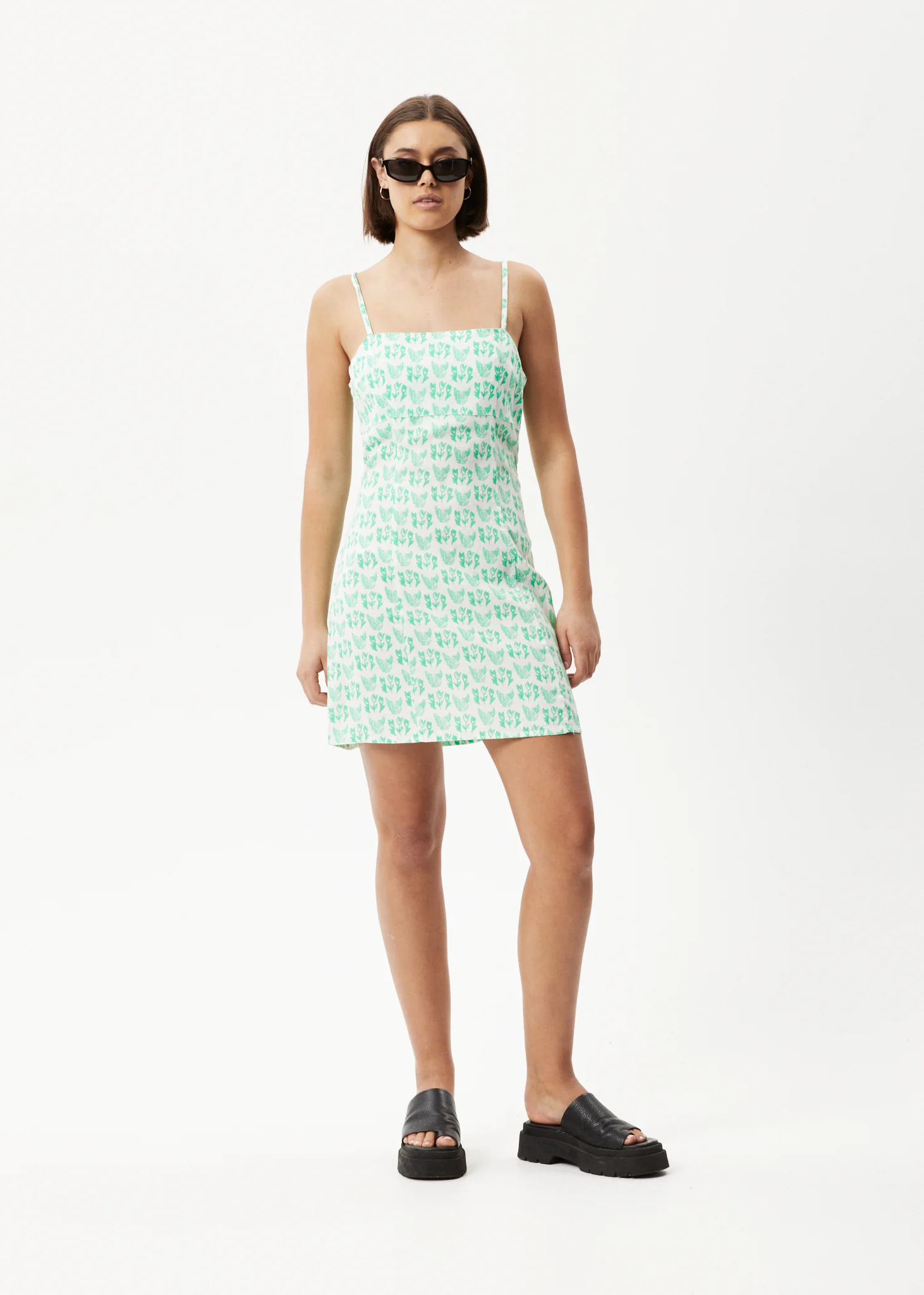AFENDS Womens Swan - Mini Dress - Lime Green - Image 3