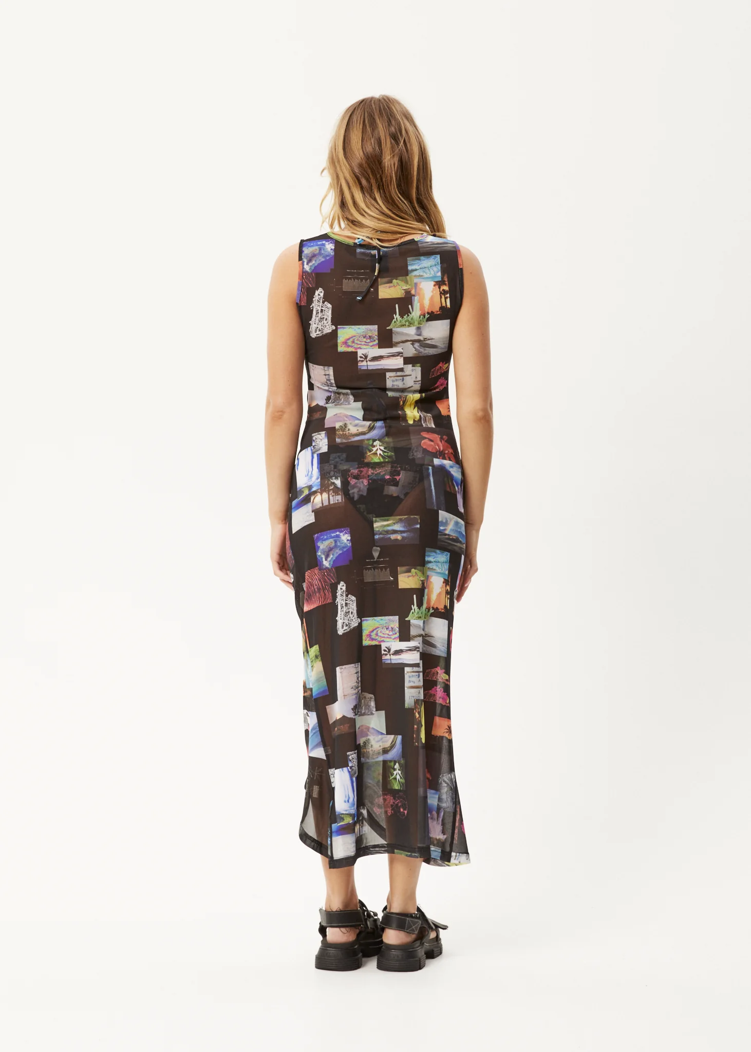 AFENDS Womens Under Pressure - Mesh Maxi Dress - Black - Image 4