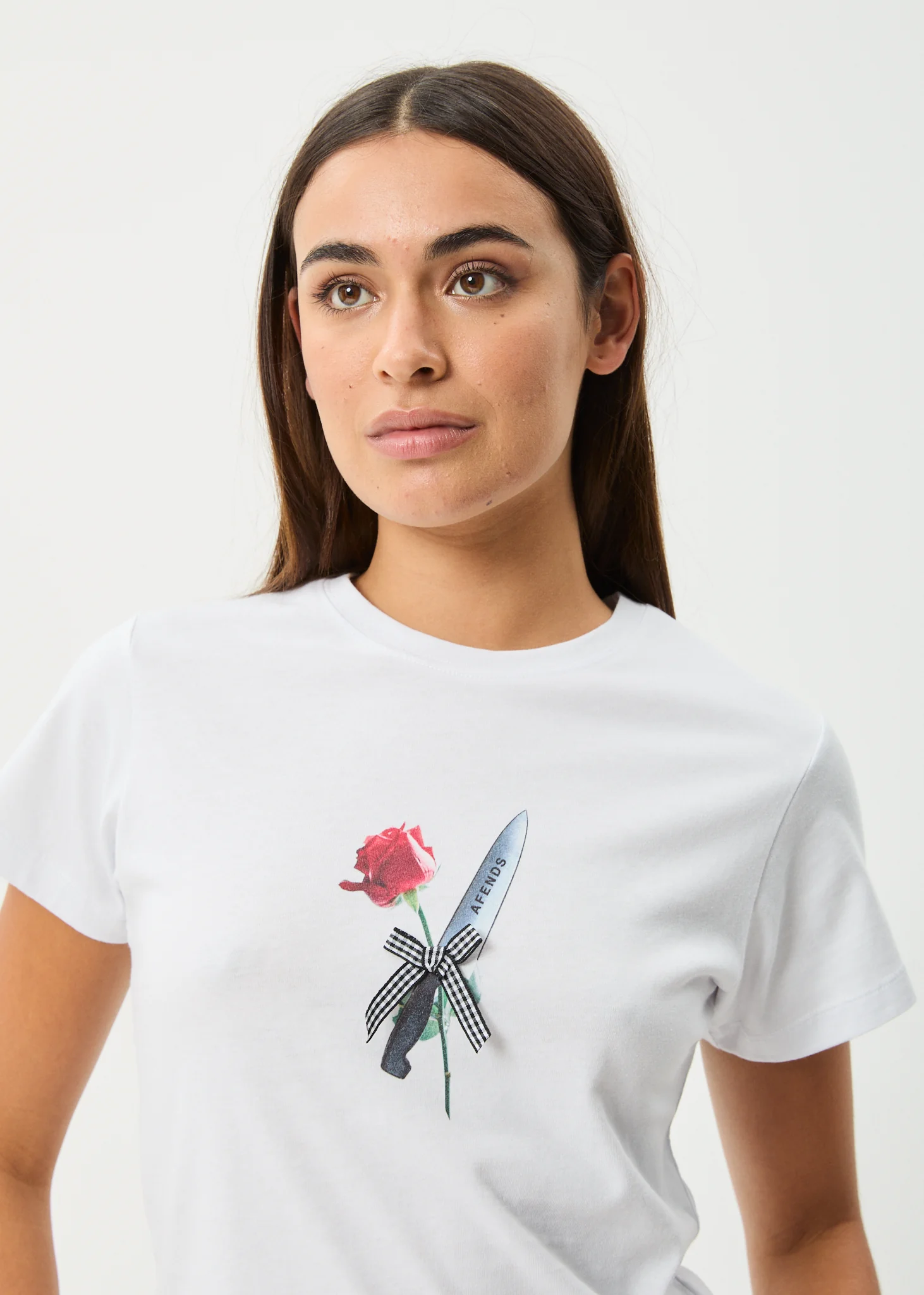 AFENDS Womens Valentine - Baby Tee - White - Image 2