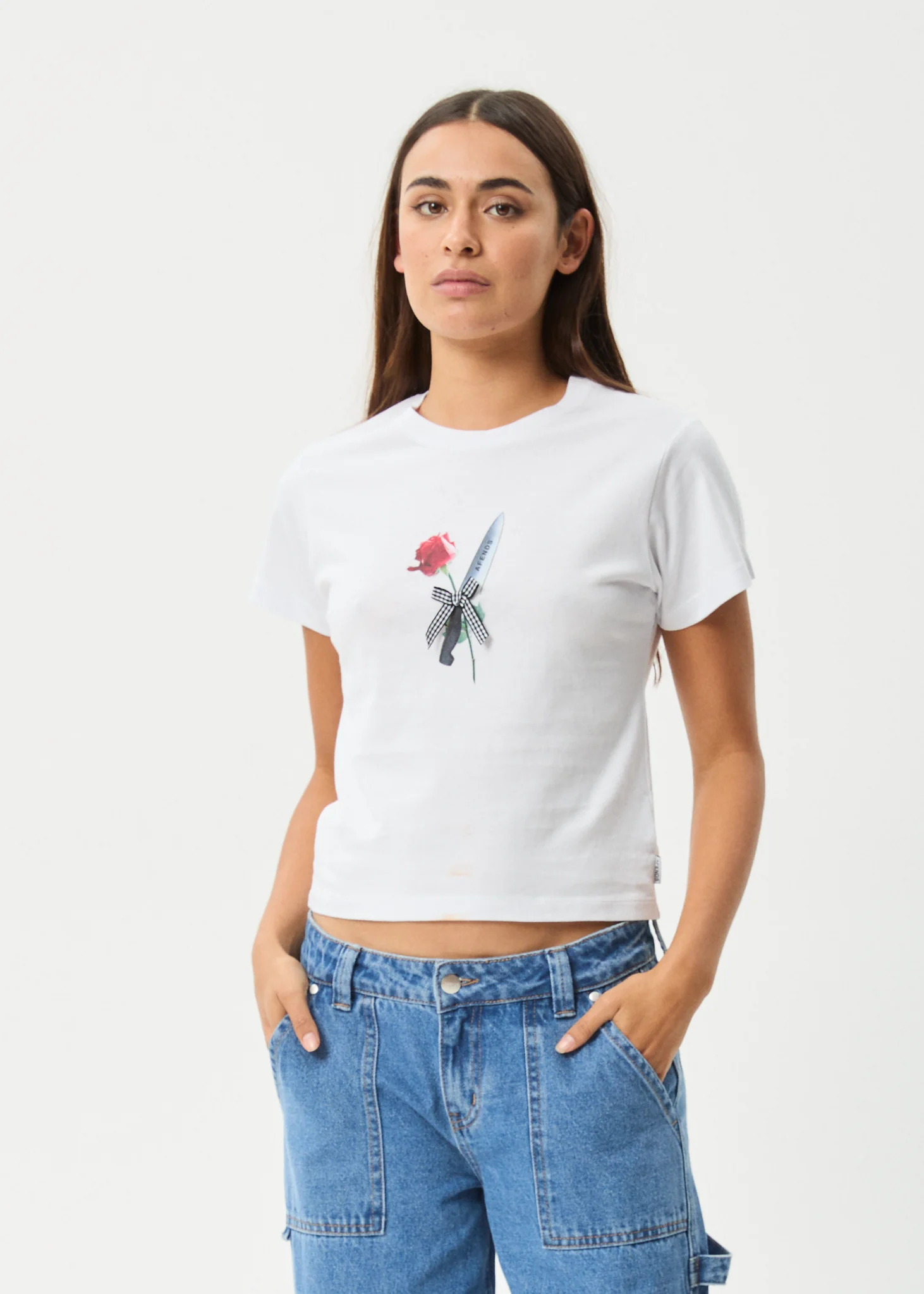 AFENDS Womens Valentine - Baby Tee - White - Image 6